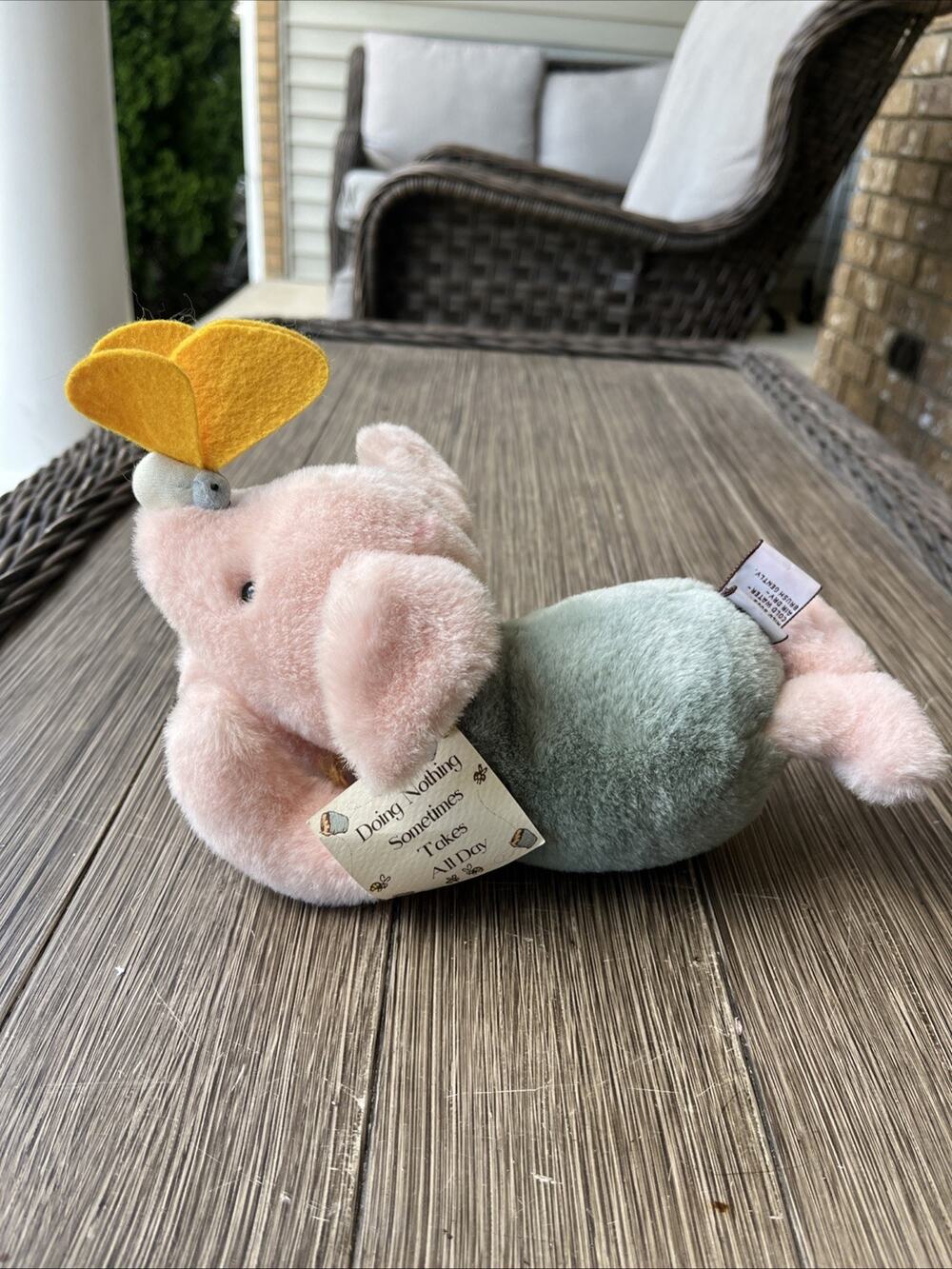 GUND Disney Classic Pooh Piglet Butterfly on Nose Plush Stuffed Animal Toy Tags